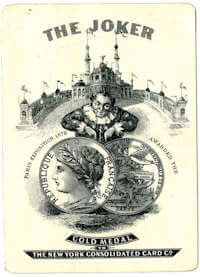 Eine der frühesten Joker-Karten, 1878. Derzeit im British Museum. Wikimedia Commons, lizenzfrei.